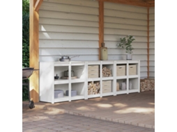 Vidaxl Armário De Cozinha Para Exterior Meppel 3 Unid. Branco
