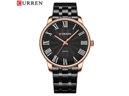 Relógio Masculino MDUG, elegante, com mostrador texturizado, movimento de quartzo, pulseira de couro, marrom escuro
