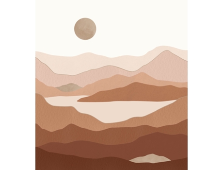 Papel De Parede Da Foto Paisagem Desértica Castanho Terracota 2.5 X 2.79 M Estahome