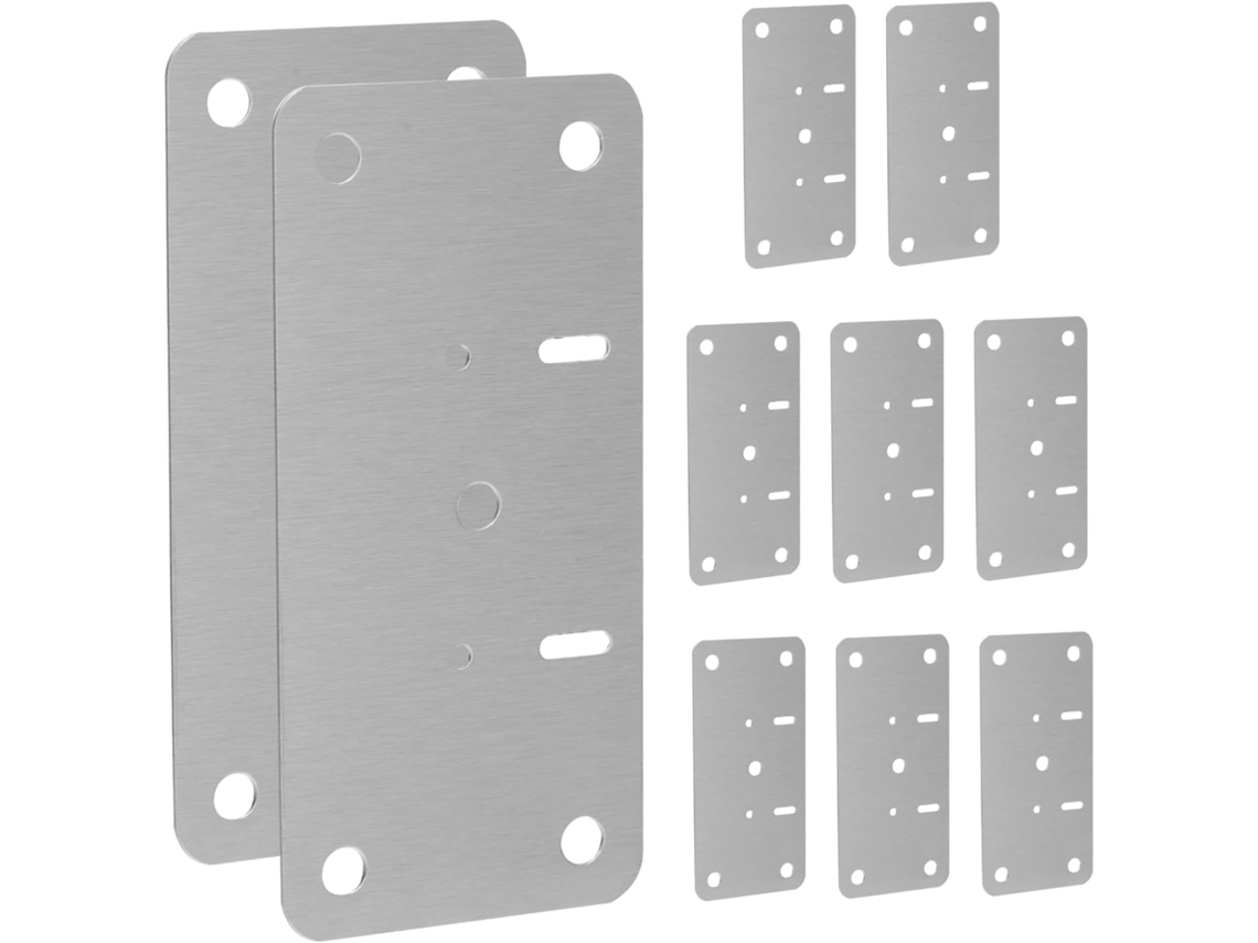 Conjunto De 10 Placas Reparo Para Dobradiças Armários Em Aço