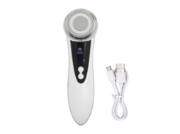 Aparelho de beleza facial com luz vermelha para promover colágeno, limpar os poros e rejuvenescer a pele.