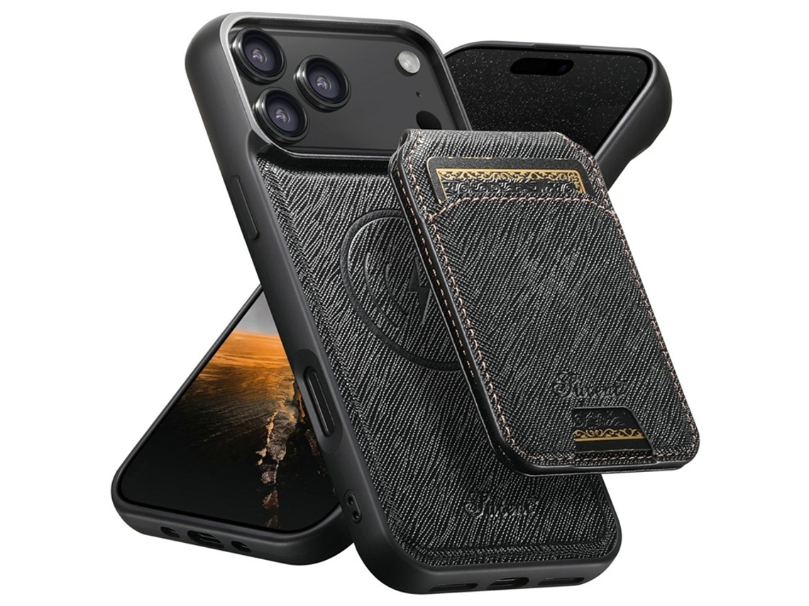 Capa Suteni Para Iphone 17 Pro Max Magsafe Com Textura Cruzada H18