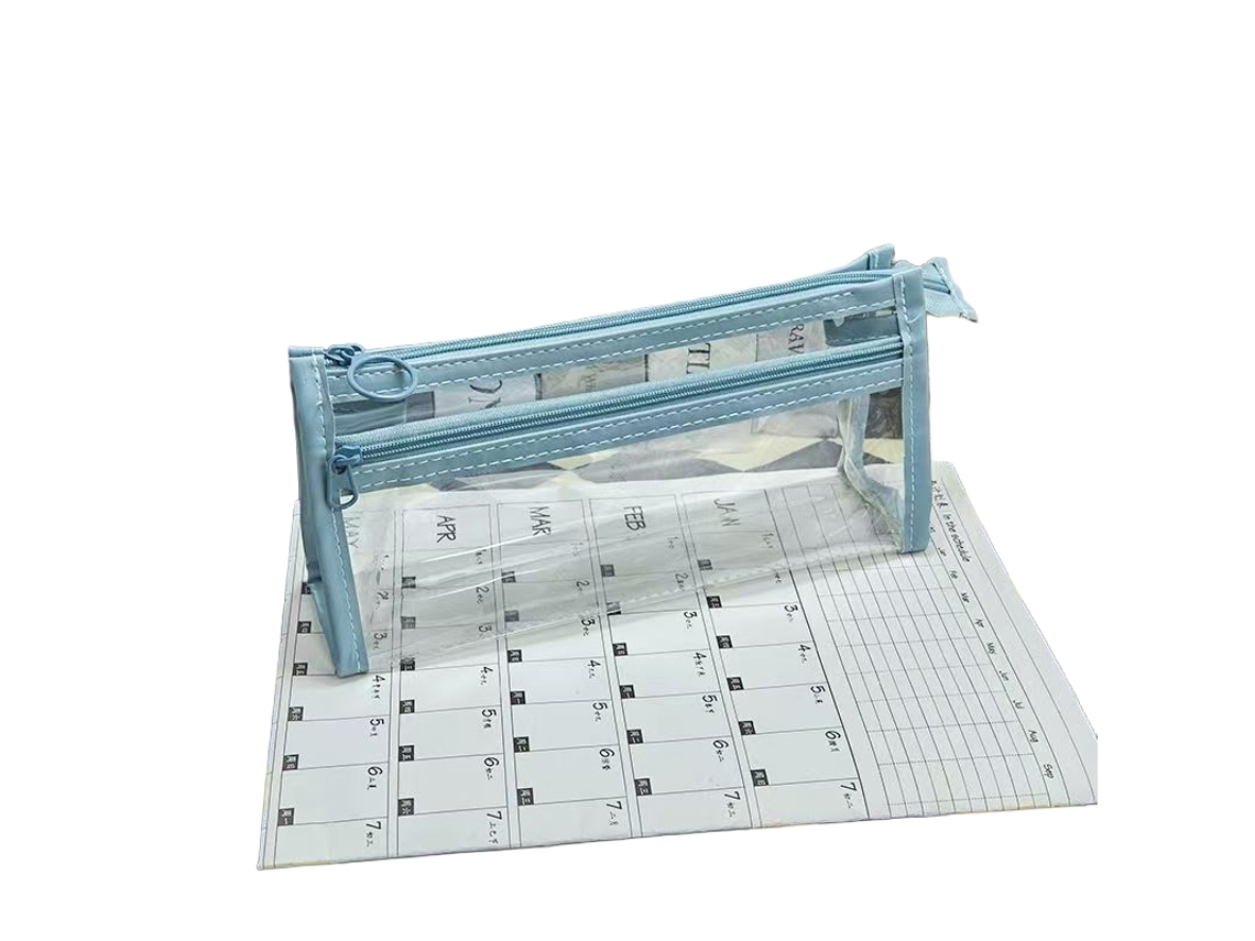 Laxiscreed Bolsa De Canetas Triangular Transparente À Prova De Água Para Estudo E Exames