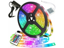 Fita Led Rgb 5 M Controlo Por App Com Comando Autoadesiva Recortável Para Setup E Exterior - Lurelia