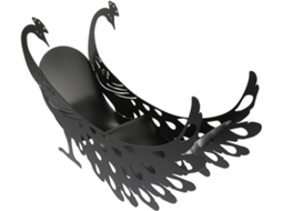 Porta Papel Higiênico Valiclud Em Ferro Preto Formato De Pavão, Suporte Criativo Para Mesa, Ideal Para Armazenamento E