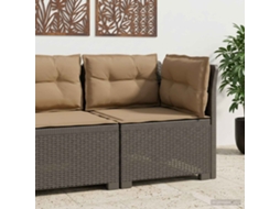 Vidaxl Sofá De Jardim 1 Lugar Com Almofadas Look Rattan Pp