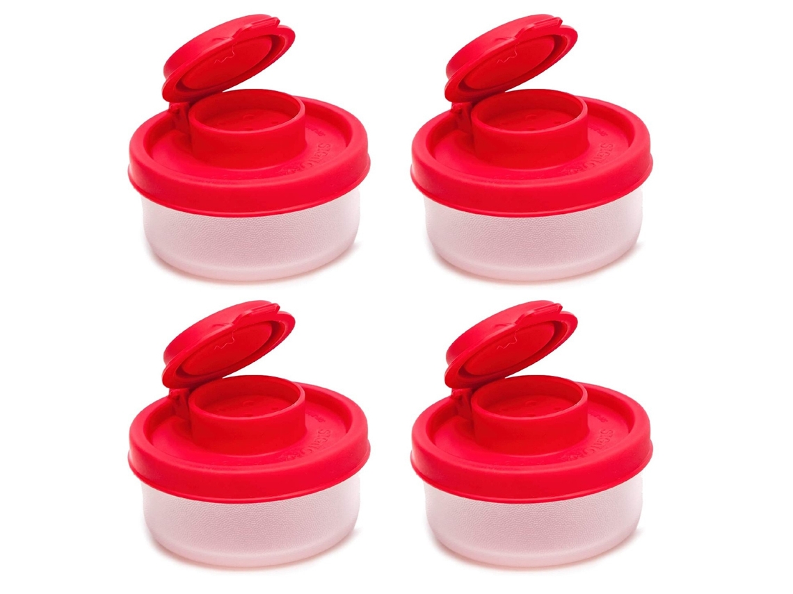 Conjunto de Mini Frascos de Sal e Pimenta para Viagem 4 Unidades NEVEANCE
