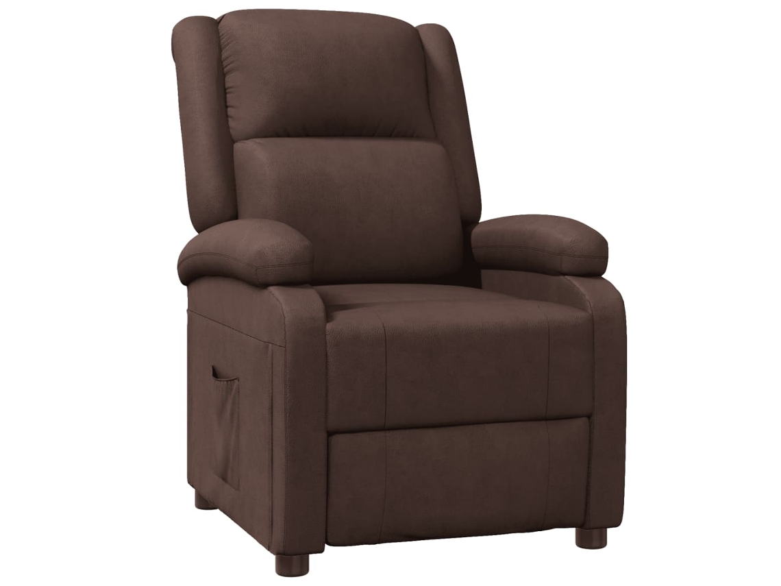 Recliner Chair, Recliner Chairs Vidaxl Marrom Couro Artificial