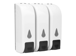 Dispensador de Sabão Parede Banheiro 380ml*3 Xampu Gel Antibacteriano Abs Resistente S/MARCA
