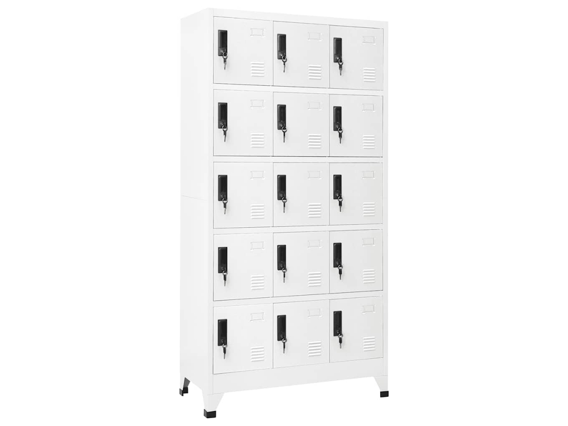 Vidaxl Cacifo 90x40x180 Cm Aço Branco