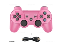 (rosa) Controlador Bluetooth, Joystick Sem Fio De Seis Eixos, Bateria Integrada, Compatível Com Sony.