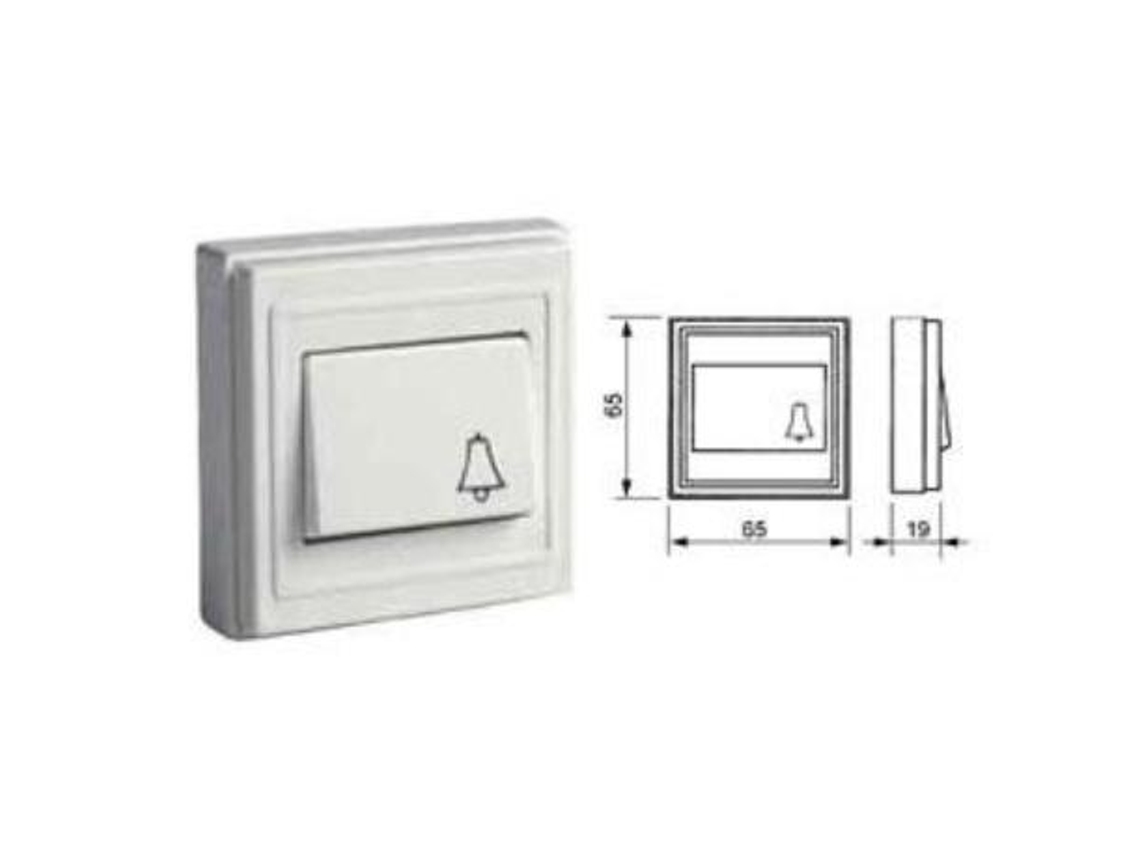 Pulsador plano c/campana 6a r1603