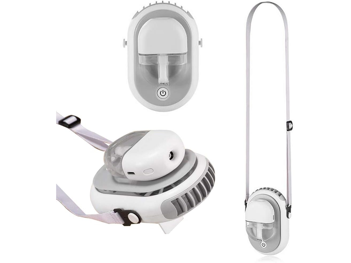 Ventilador Portátil de Pescoço e Mão, Cinzento AQUAFORGE