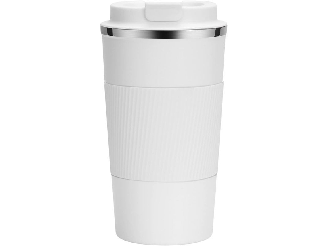 Nova Line caneca Térmica Inox Isolada a Vácuo para Bebidas Quentes/frias Reutilizável Branca 380ml