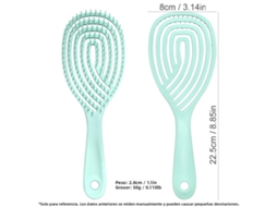 Escova de Cabelo Oca para Secagem e Massagem Rápidas do Couro Cabeludo Desembaraça os Cabelos e Cria Penteados. MDUG (verde)