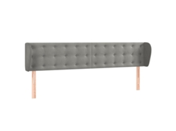 Headboard, Headboards Vidaxl Cinzeto Veludo (203 X 23 X 78/88 Cm)