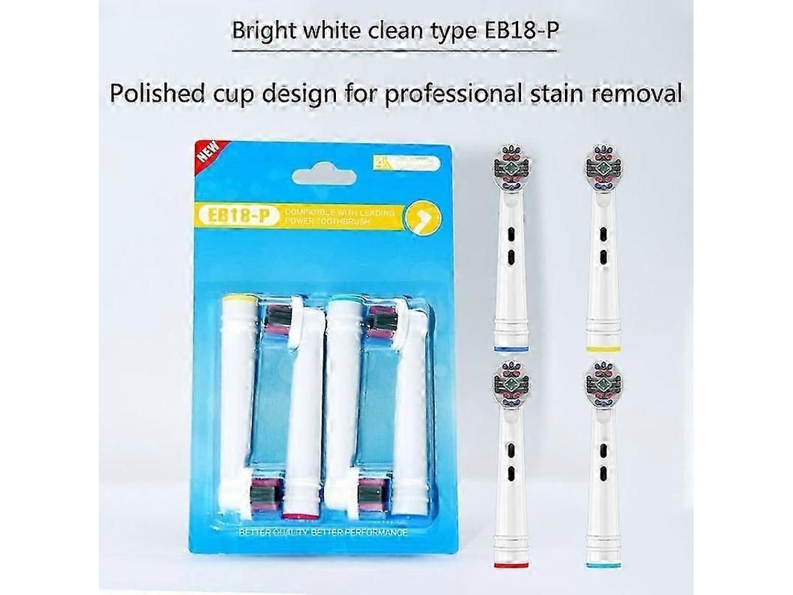 Conjunto De 4 Cabeças De Escova De Dentes Elétrica Oral-b Para Substituição, Garantindo Higiene E Limpeza.