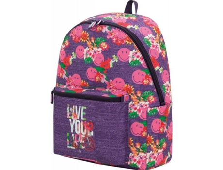 Mochila  Tandem Live your Life Violeta e Rosa (32x44x14cm)