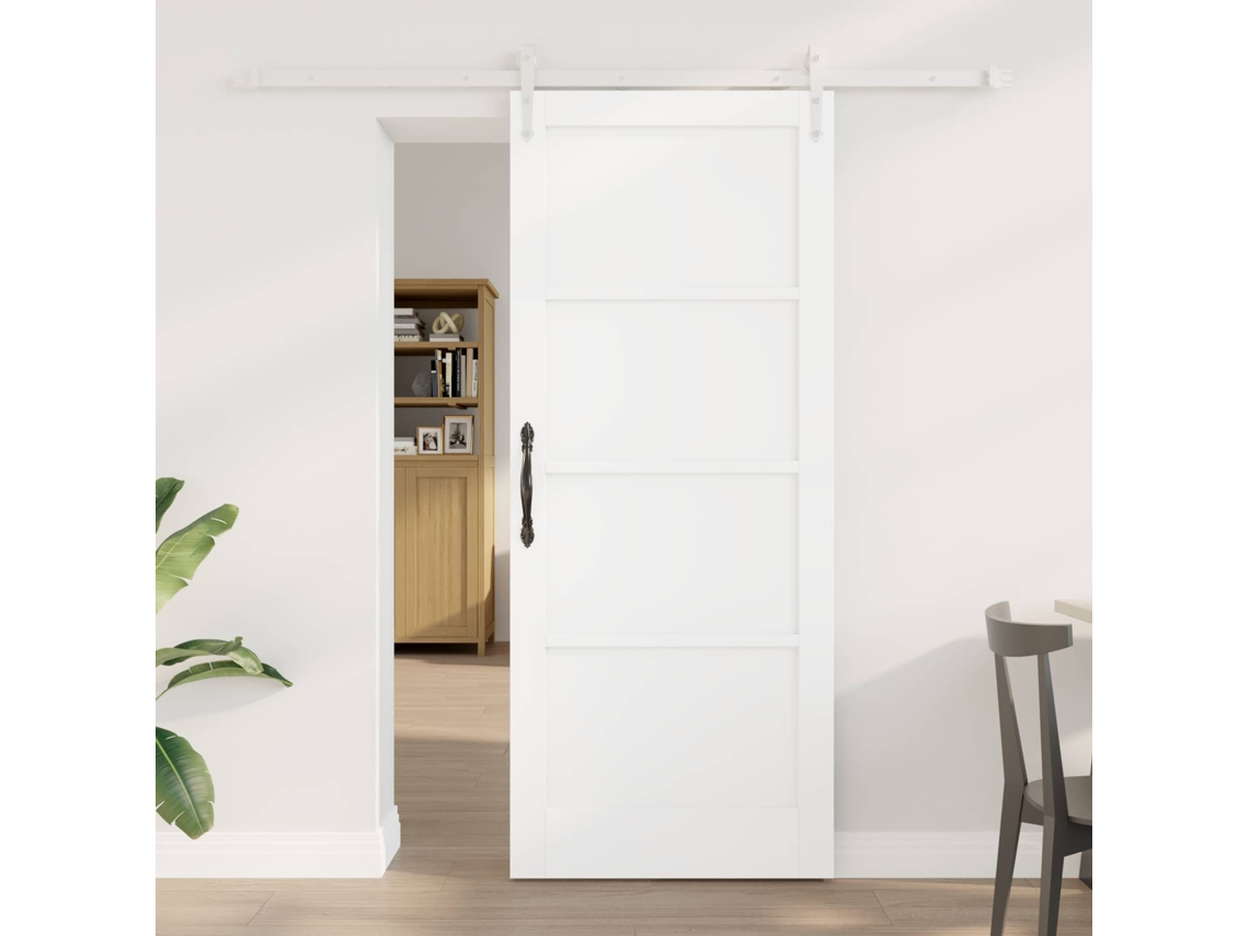 Vidaxl Porta Deslizante Orkdal 83 X 202 Cm Madeira De Pinho Maciça