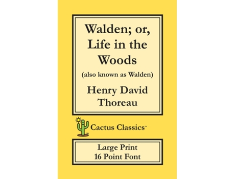 Livro Walden Or, Life In The Woods 16 Point Font Large Text Large Type De Henry David Thoreau (inglês)