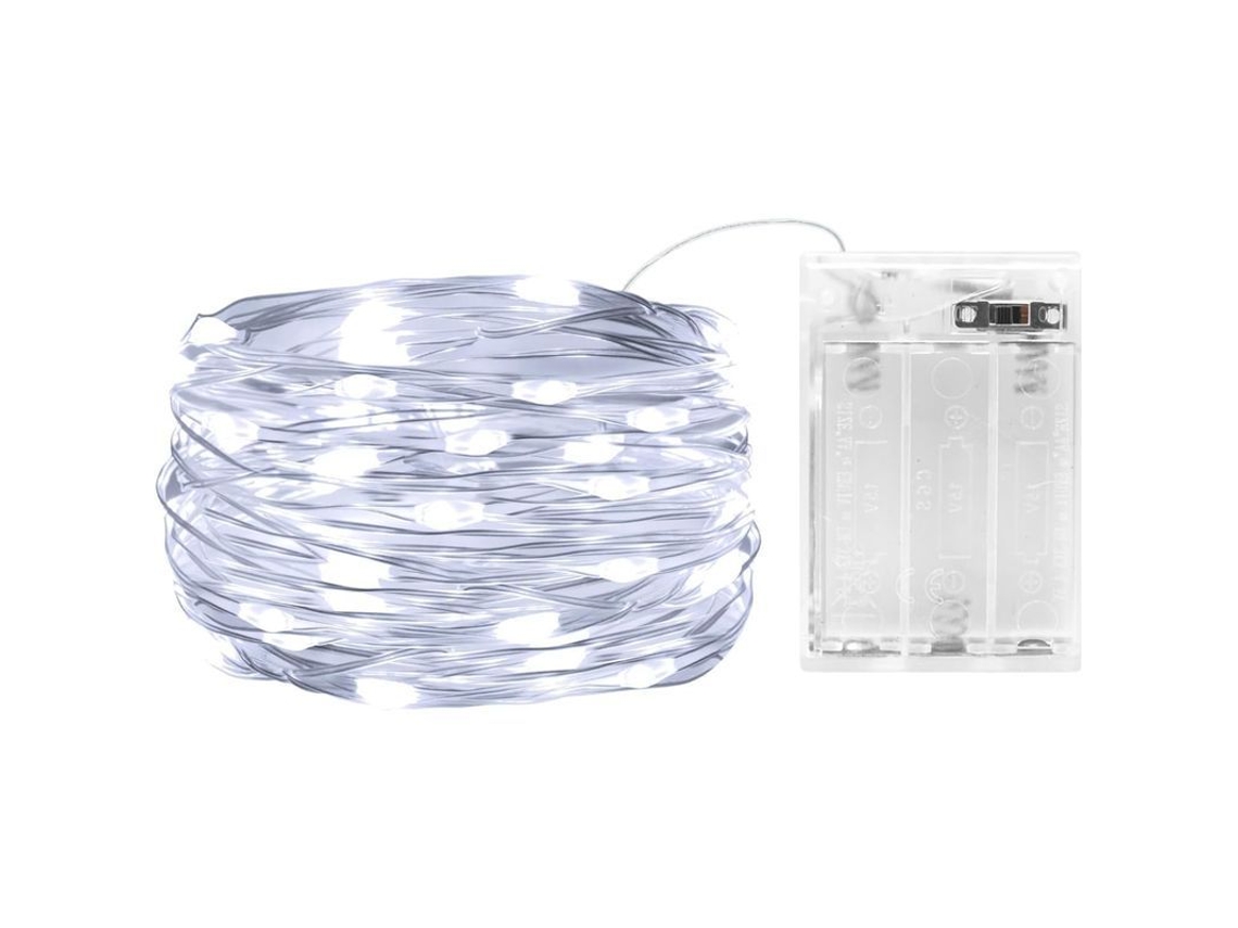 Luzes de fada LED, 3m, 30 LEDs, à prova d'água, branco frio | S/MARCA
