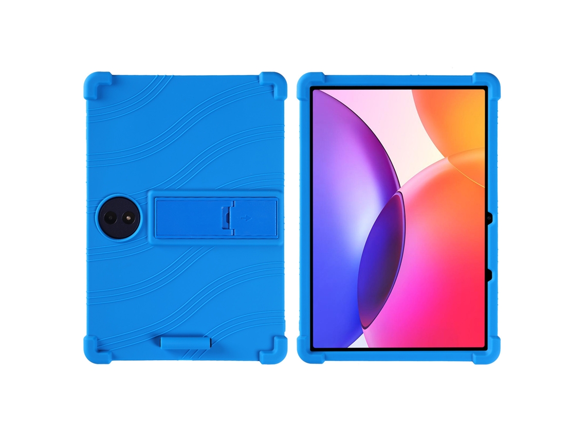 Capa de silicone com suporte para Tcl Tab A1 Plus de 12,2 polegadas, resistente, azul, Digitallab