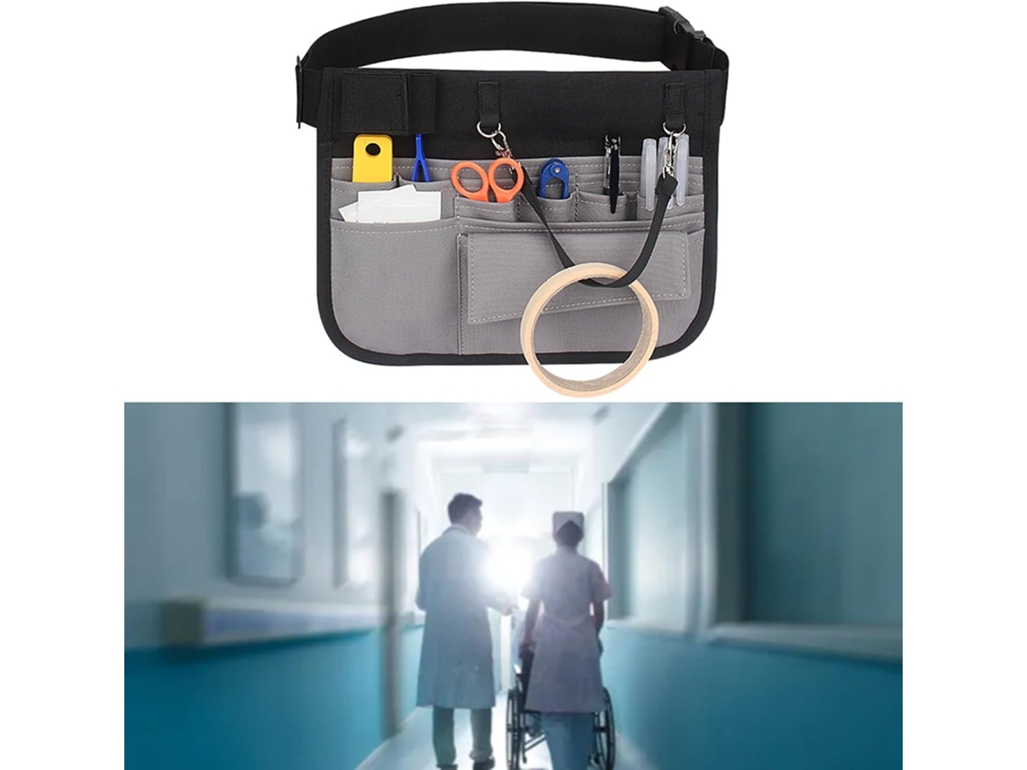 Bolsa de cintura multifuncional Qiilu para enfermeiras, bolsa de cintura de grande capacidade para suprimentos, bolsa de cintura para enfermeiras