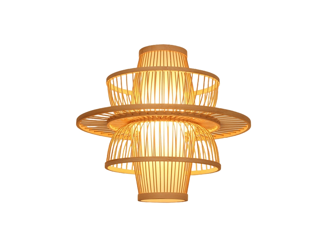 Laxiscreed - Lâmpada De Teto Com Cúpula De Cestos De Bambu Para Restaurante E Chá Zen, Diâmetro 45cm