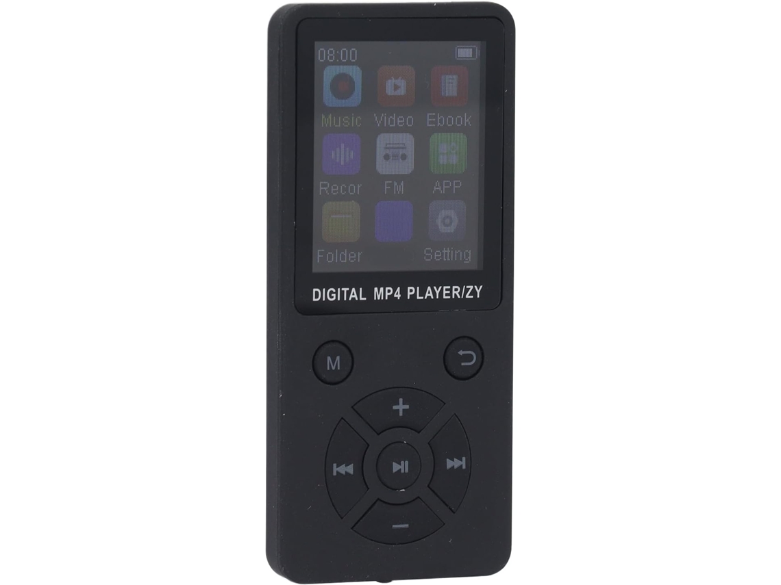 Leitor de MP3/MP4 de 32 GB, tela de 32 GB, alto-falante, gravador com áudio HiFi sem perdas, reprodução de voz, 1 livro, 8 entradas.