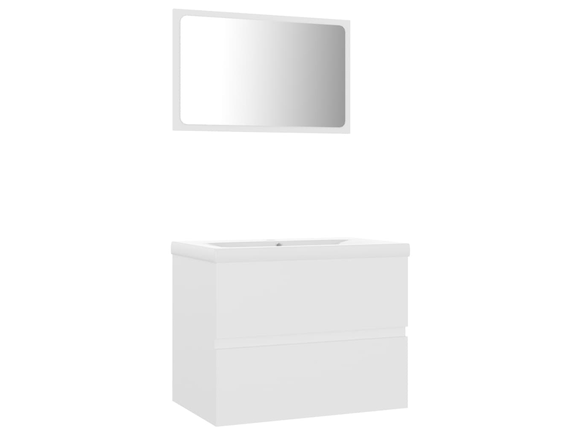 Conjunto de Móveis de Casa de Banho Contraplacado Branco MAISON EXCLUSIVE