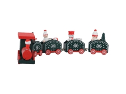 Ats brinquedo Trem de Papai Noel de Madeira Mini Trem de Natal Presente para Crianças Decoração Infantil Verde