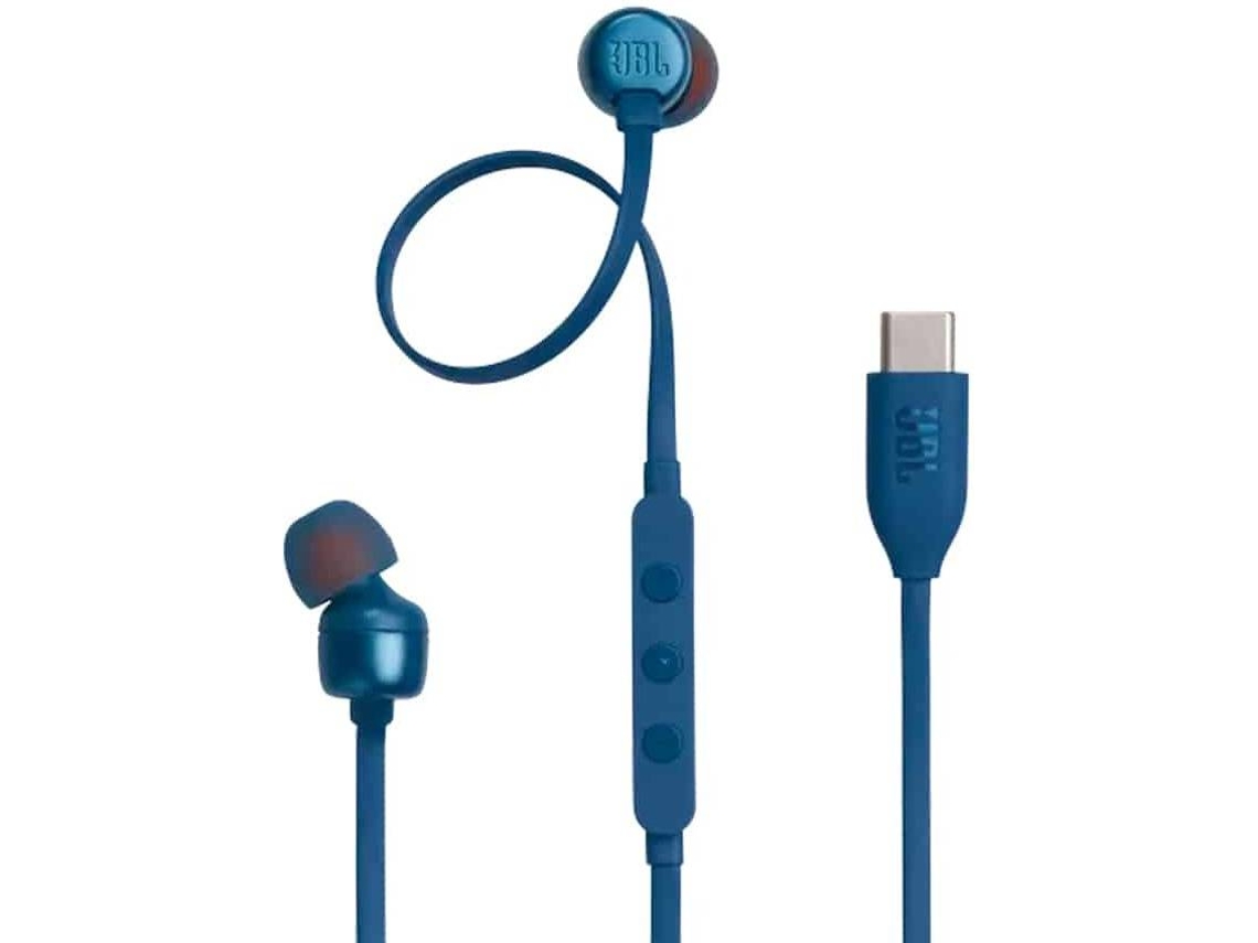 Auriculares com Fio JBL Tune 310C USB (In Ear - Microfone - Azul)