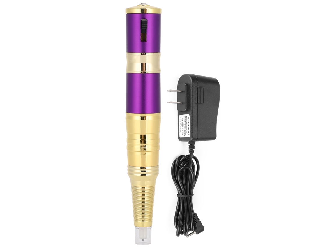 Máquina De Tatuagem Rotativa Recarregável Caneta De Sobrancelha Microblading 100‑240v Plug Us
