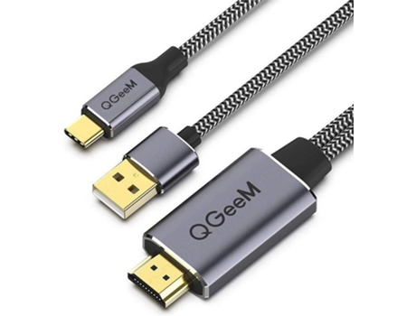 Adaptador QGEEM UA12 (USB-C - 0.1 m - Cinzento)