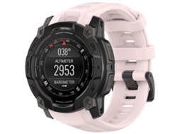 Bracelete para Garmin Instinct 3 Amoled / Solar em Silicone com liberação rápida rosa claro (50mm)