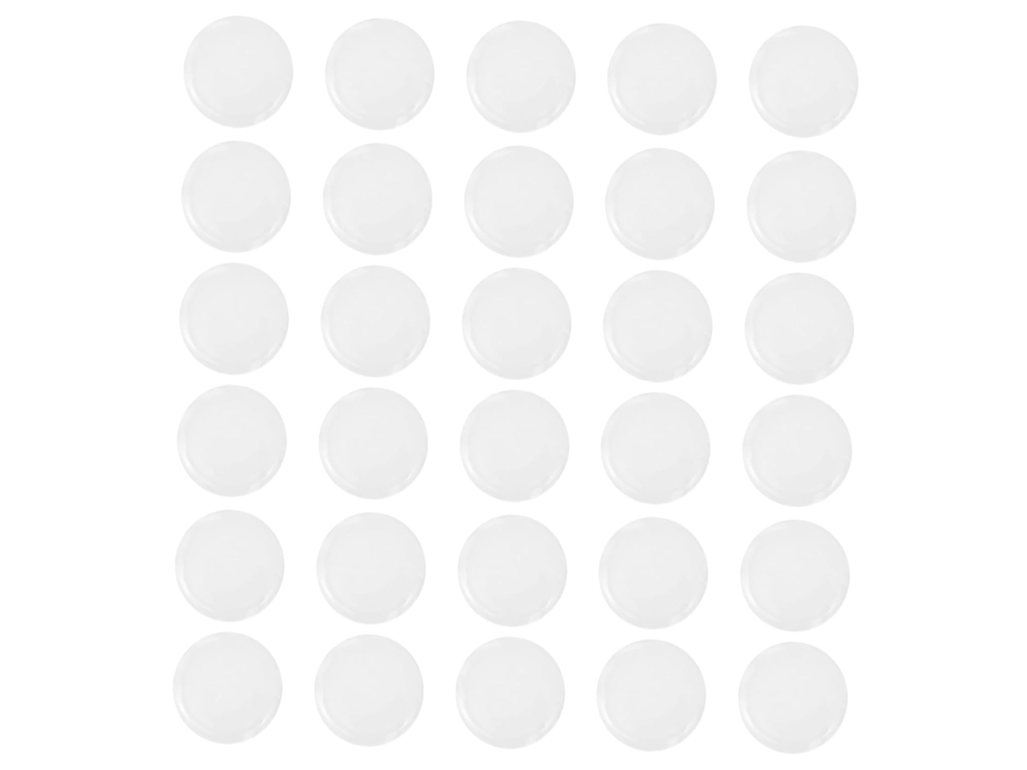 30 Adesivos Redondos De Gel Transparente Para Sinalização 2 54x2