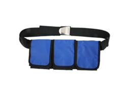 Cinto de Peso Mergulho Snorkeling 3 Bolsos Fivela Metal Azul
