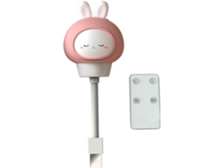 Luminária Noturna Compacta Usb Em Formato De Coelho Toyandona Abs Para