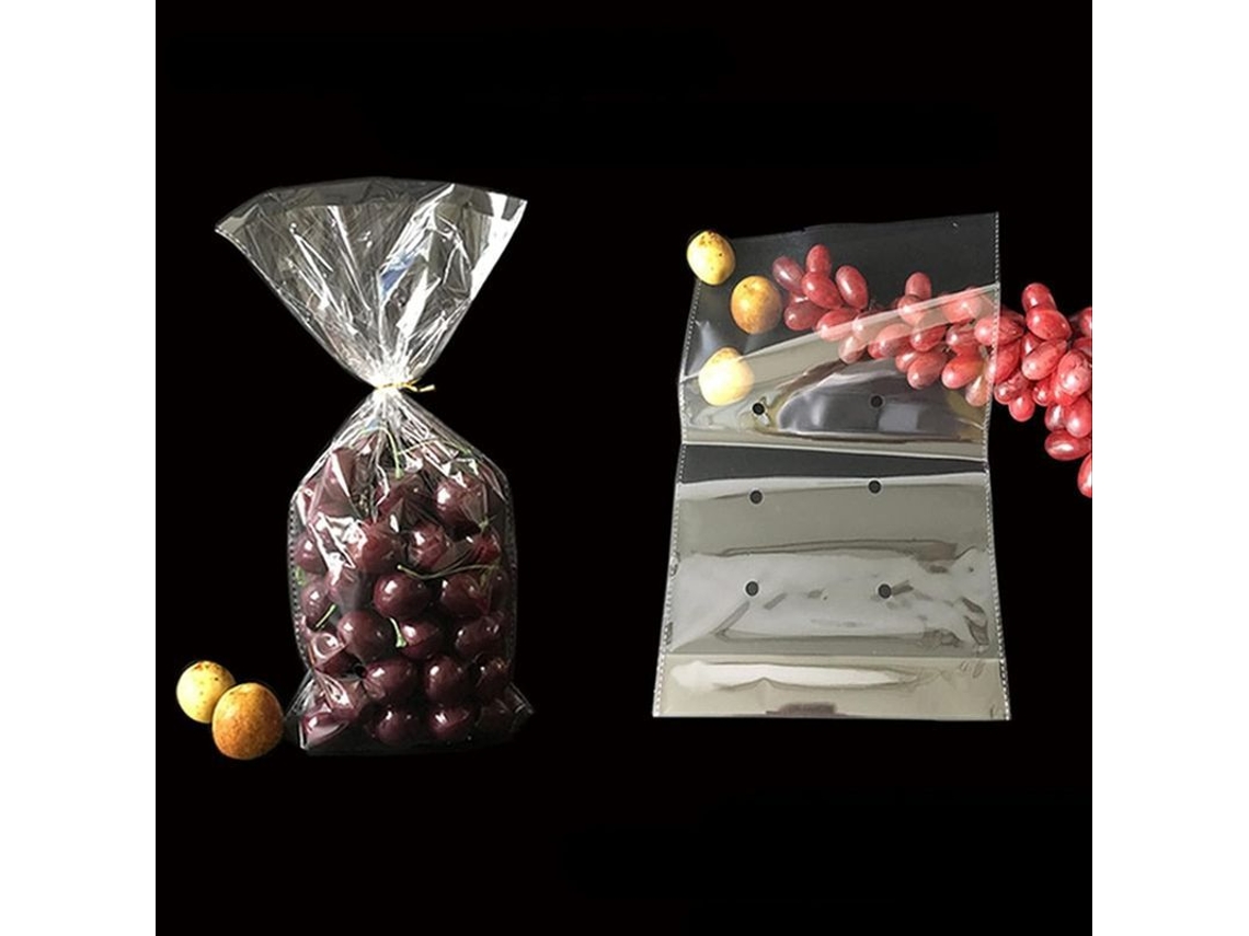 100 Sacos De Celoфан Transparente, Sacos Plásticos Gussetados Para Alimentos, Material Opp De Grau Alimentar
