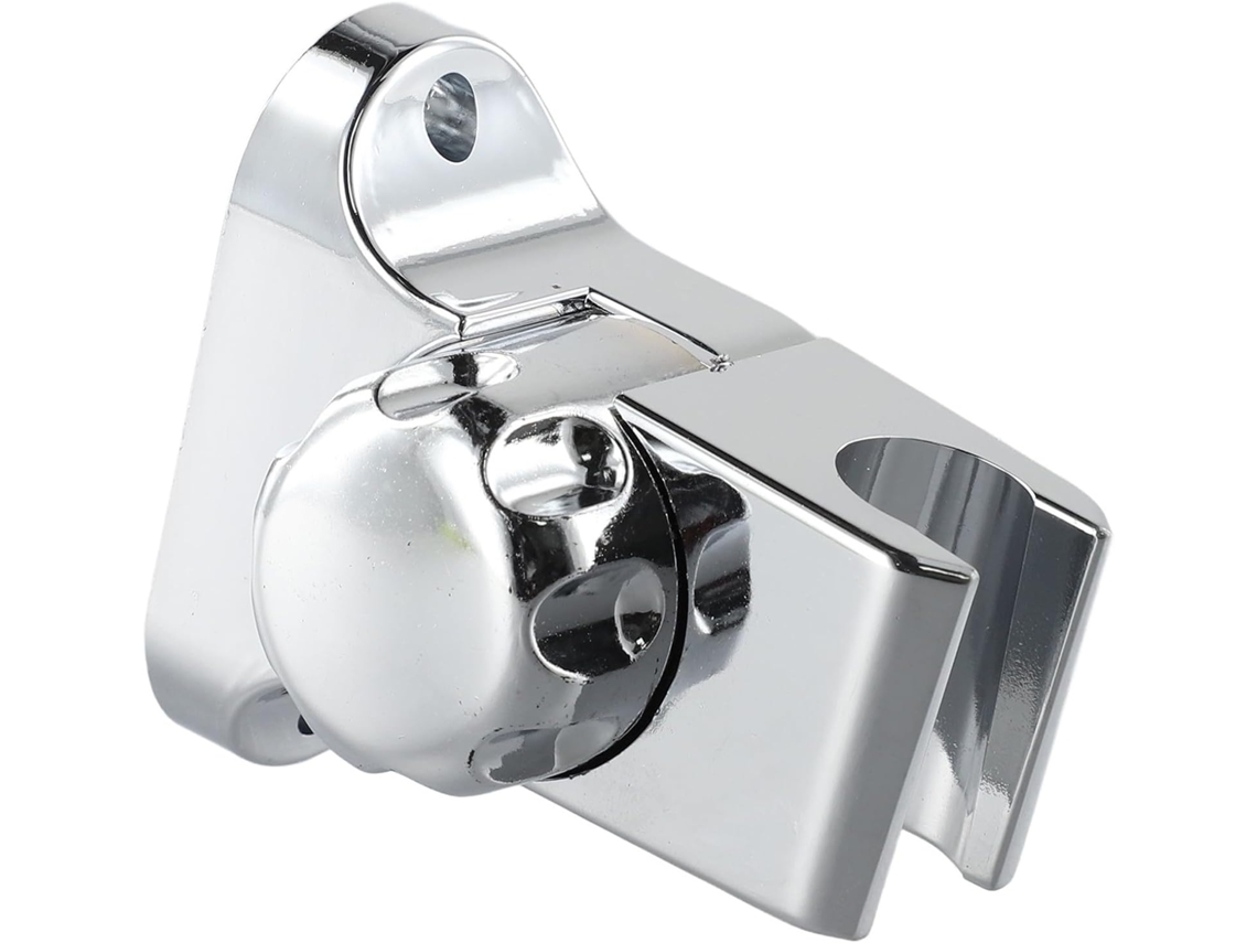 Suporte de parede para chuveiro com inclinação ajustável, design perfurado, ABS cromado resistente à corrosão, Encaixe