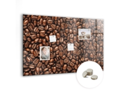 Quadro Magnético De Parede Grãos De Café Para A Cozinha Espelharte (90x60 Cm)