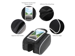 Bolsa Para Celular Na Quadro Da Bicicleta Touchscreen Impermeável Para Celulares De 5.5 Polegadas Mtb Ciclismo