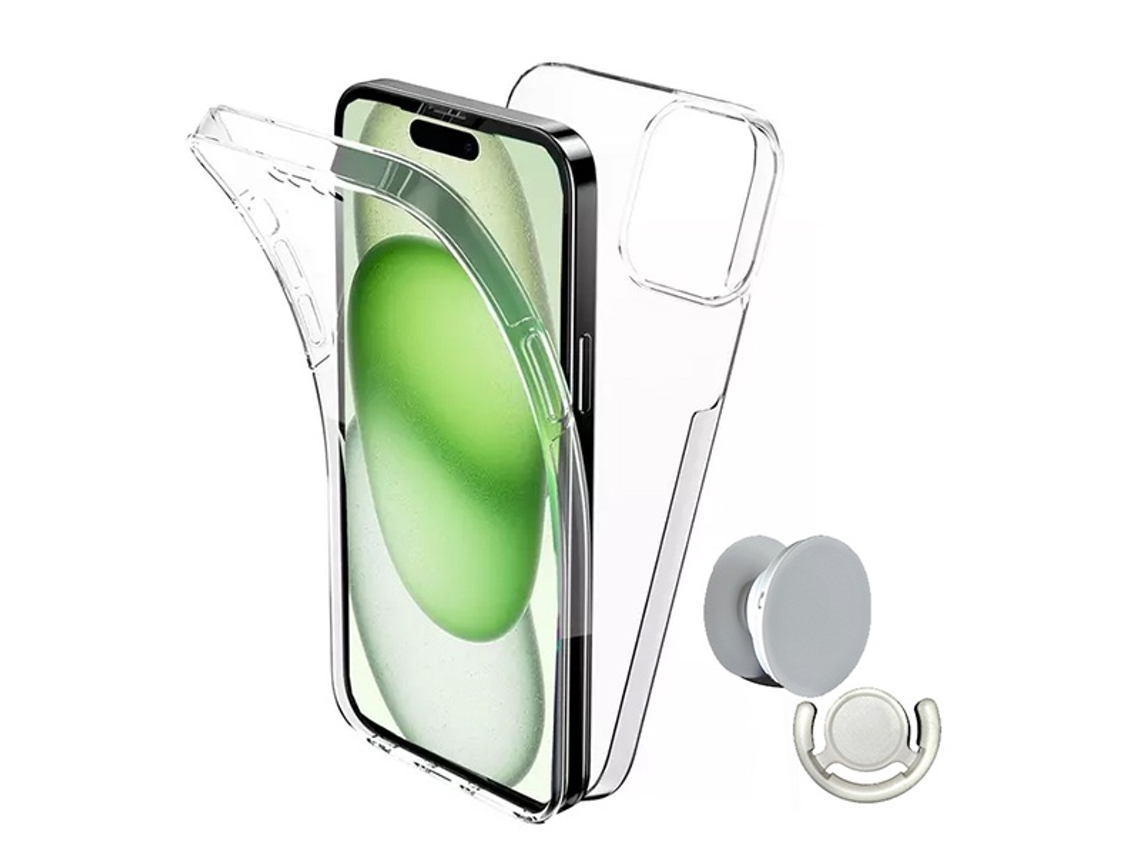 Capa Proteção Frente Verso para iPhone 16 Pro GIFT4ME Branco