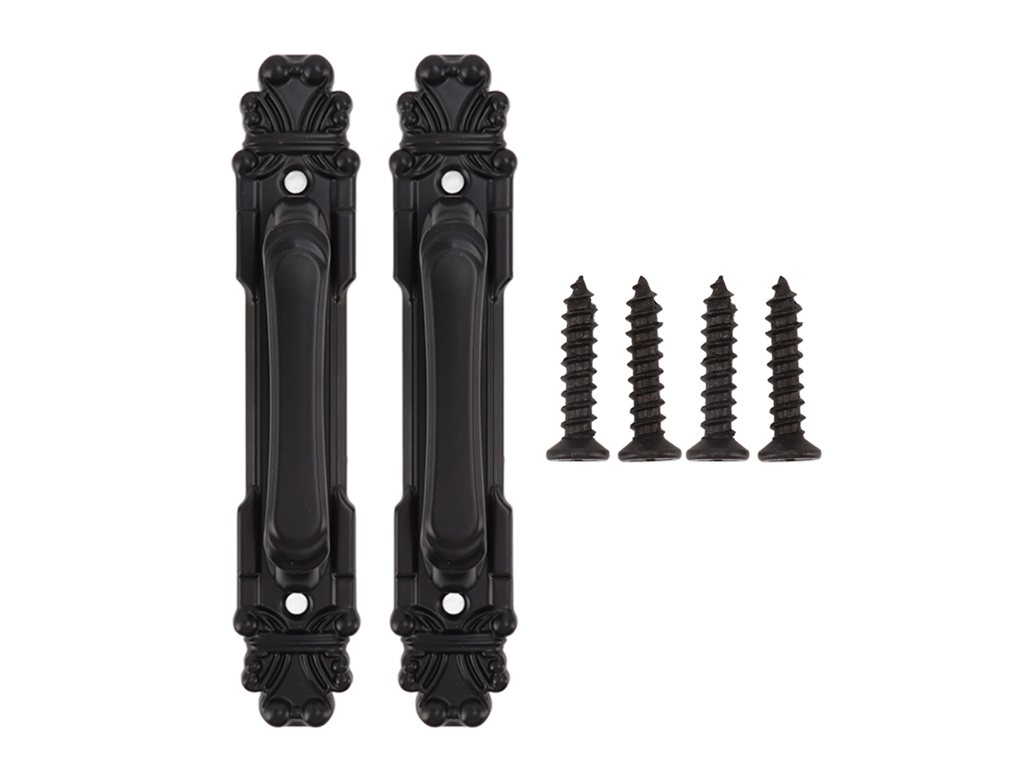 Alça de Porta Robusta Preta 165mm 2pçs Fácil Instalação