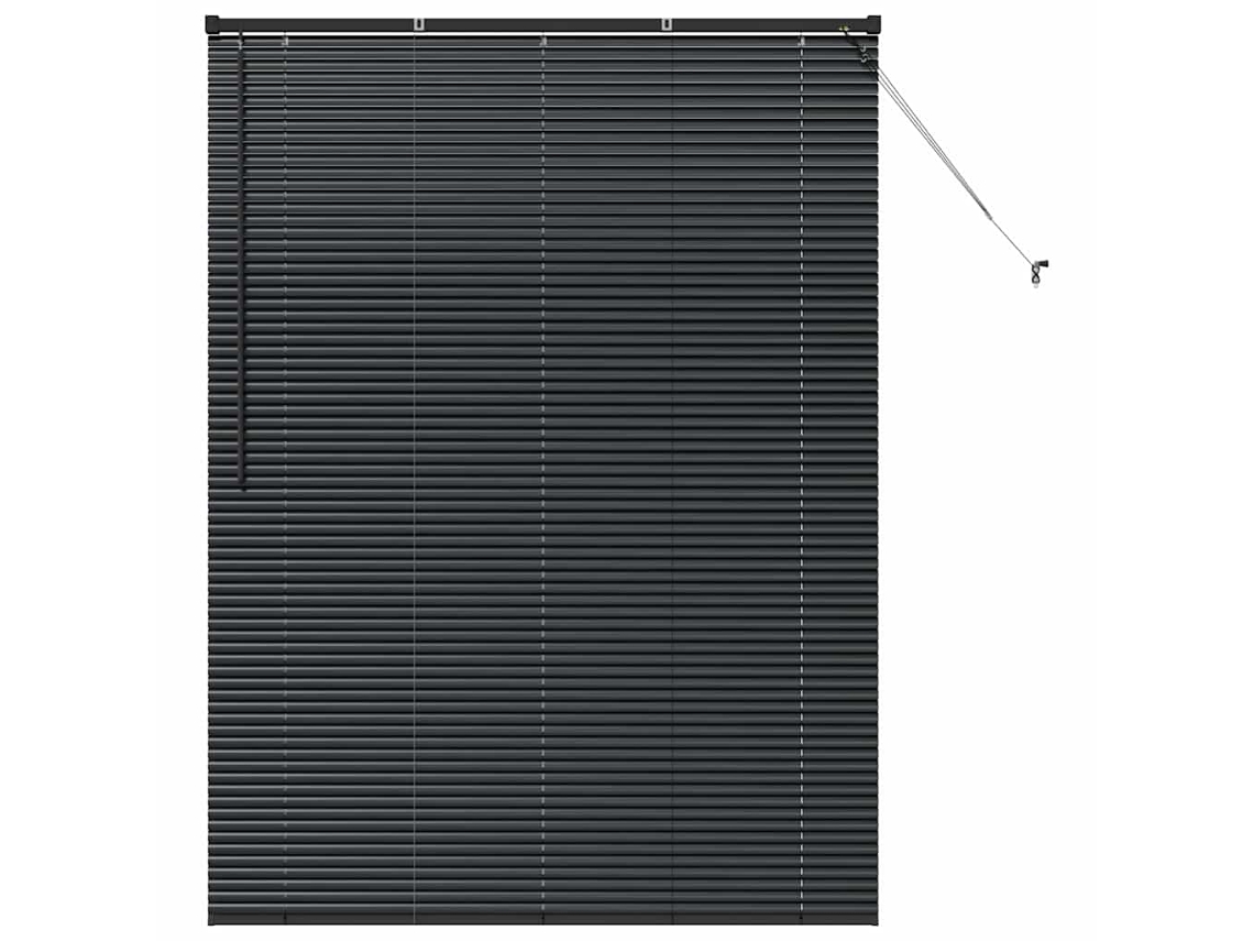 Conjunto 1 Persianas Venecianas Vidaxl Preto Alumínio (175 X 135 Cm)