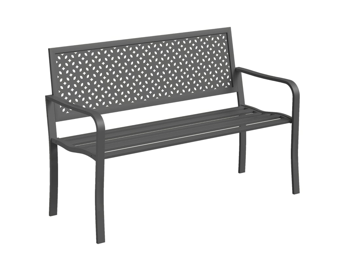 Banco de Jardim Metal 2 Lugares resistente às Intempéries, design Antiferrugem, suporta até 240 kg PAPRIKA SHOP