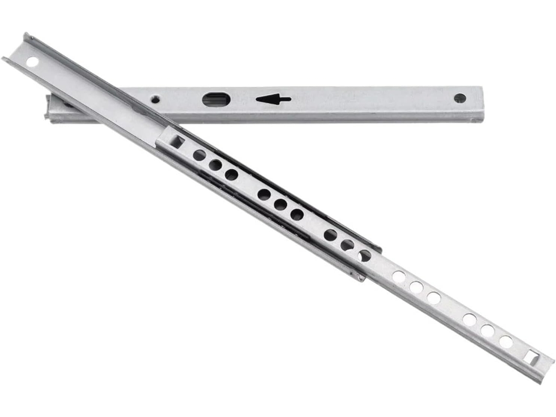 Corrediças De Gaveta Com Rolamento Deslizamento Suave, Trilho De Extensão Total Bidirecional 17mm Largura, 2 Peças 374mm