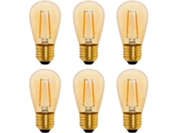 Lâmpada Led, 6 Unidades, Base E27, 1w, 10w, 2200k, Intensidade Regulável, Para Uso Residencial, Comercial Ou Substituição De Fontes Convencionais