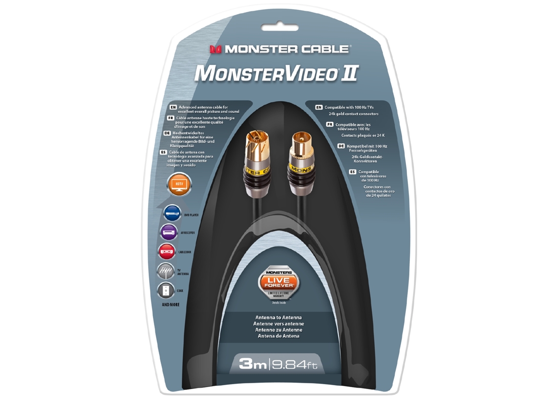 Cabo de Antena MONSTER (Coaxial - 3m)