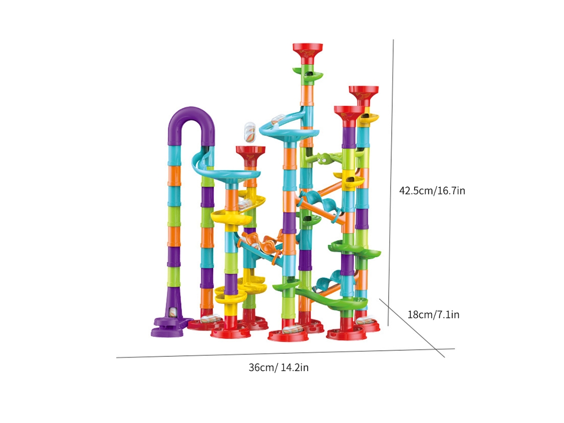 Set De Carrera De Canicas 3d Com 113 Peças Bloques Stem Brinquedo Educativo Para Crianças 3+